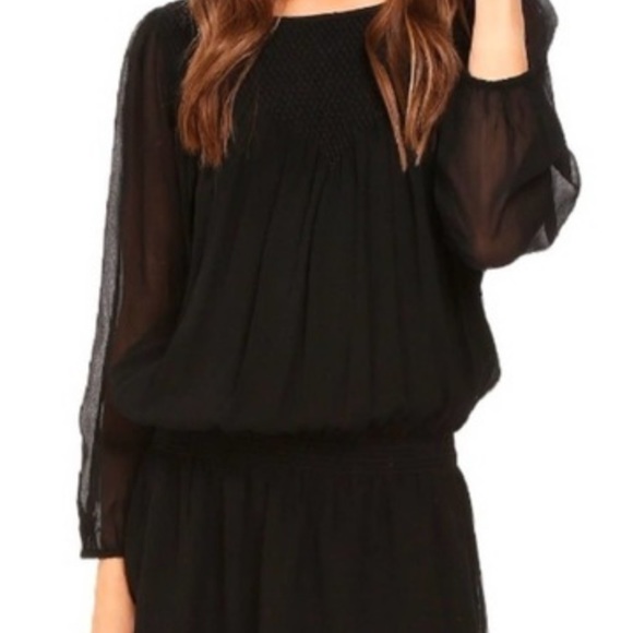 Joie Black boho elbaz blouson dress XS - Picture 11 of 12
